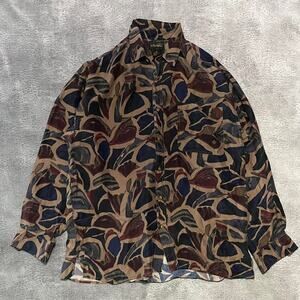 Kasanova mens silk long sleeve button up